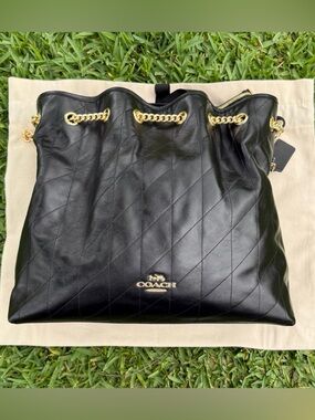 Coach Black Evelyn Shoulder Bag